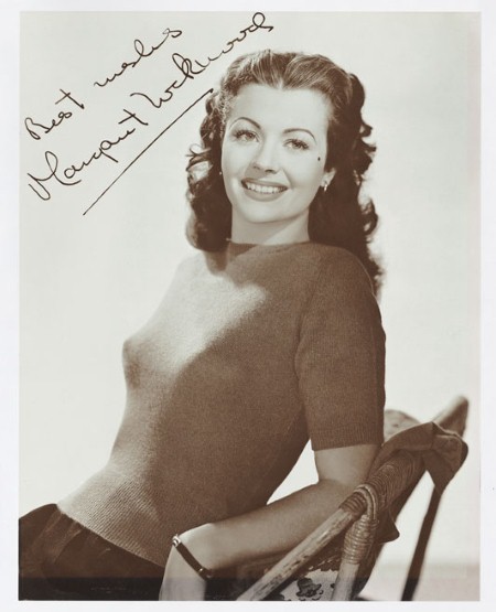 An autographed portrait of Margaret Lockwood