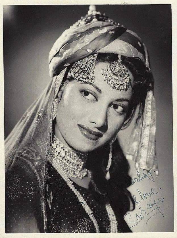 A personally autographed picture of Suraiya