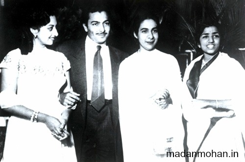 Suraiya with Madan Mohan, Shiela and Lata Mangeshkar