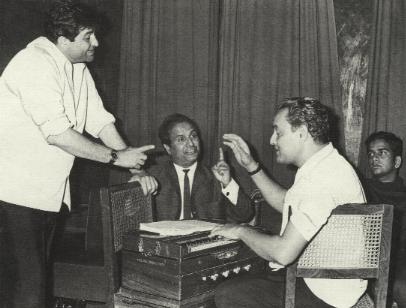 Mukesh and Raj Kapoor With Shanker and Shailendra