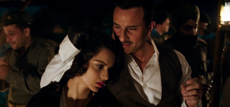 Saif Ali Khan and Kangana Ranaut in Rangoon
