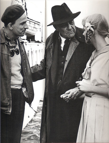 Director Ingmar Bergman (left) and actor Victor Sjöström