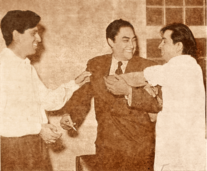 Dilip Kumar, Ashok Kumar and Raj Kapoor
