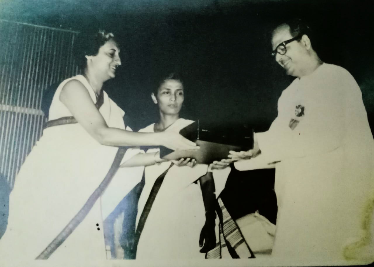 Phani Majumdar with Indira Gandhi