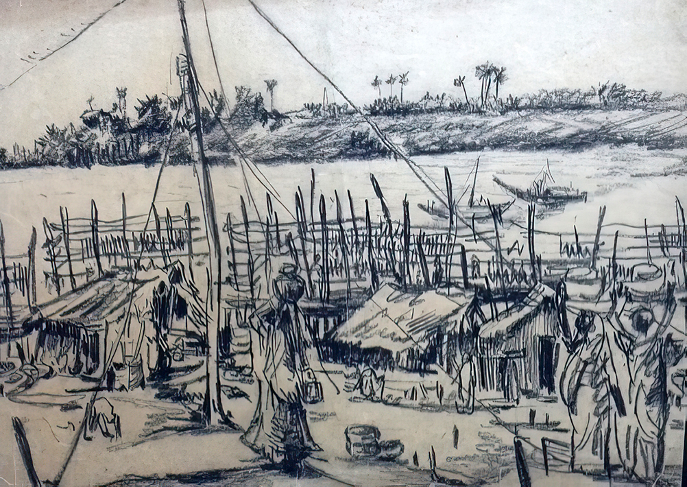 Old Versova (painting by Jyoti Chowdhury)