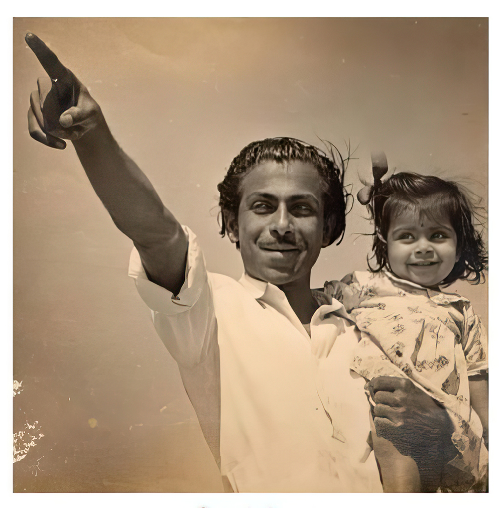 Salil Chowdhury with daughter Aloka (Bubun)