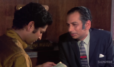 Jaywant Pathare and Asrani in Abhimaan