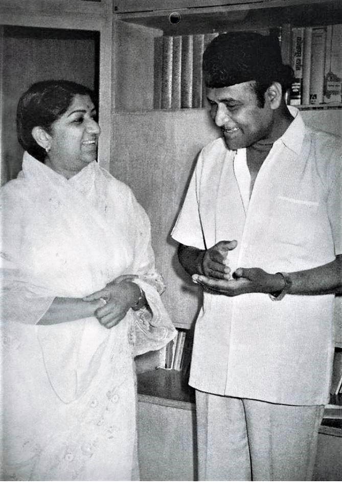 Lata with Bhupen Hazarika