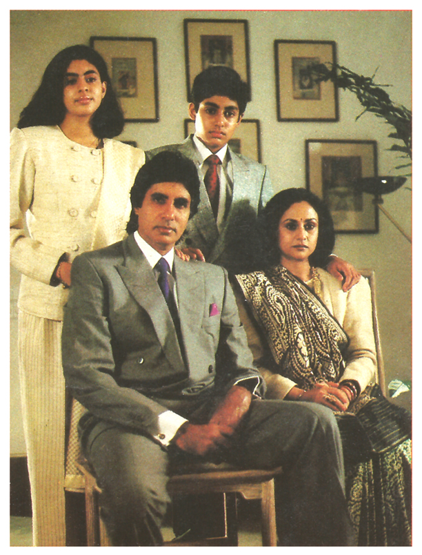 1990 Bachchan family portrait shot by Ashok Mehta