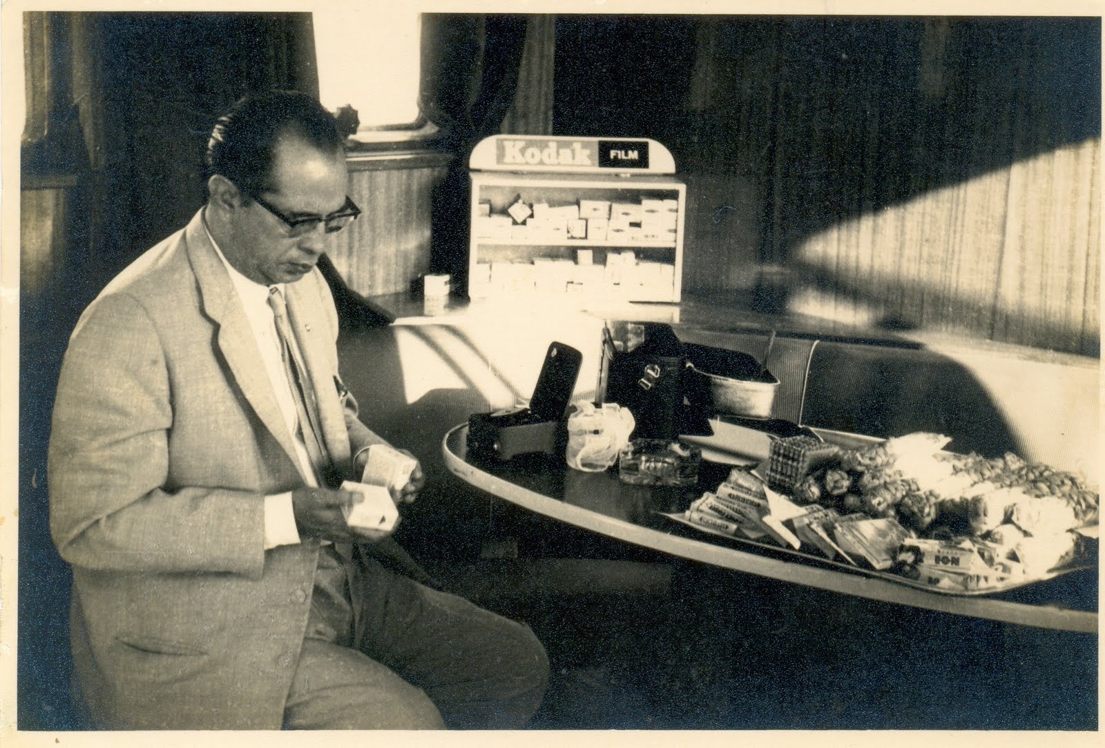 Bimal Roy in the editing room