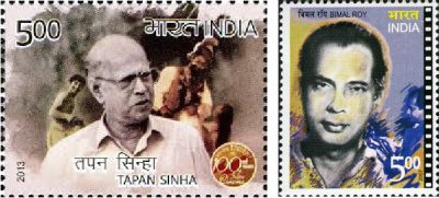 Tapan Sinha and Bimal Roy stamps