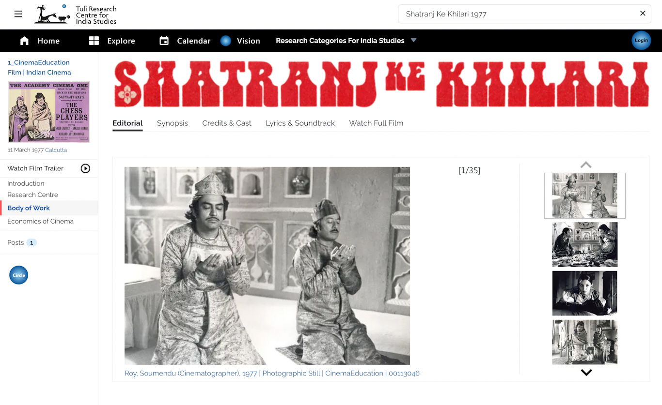 Shatranj Ke Khilari_Body of Work