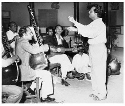 Anil Biswas with his team of musicians