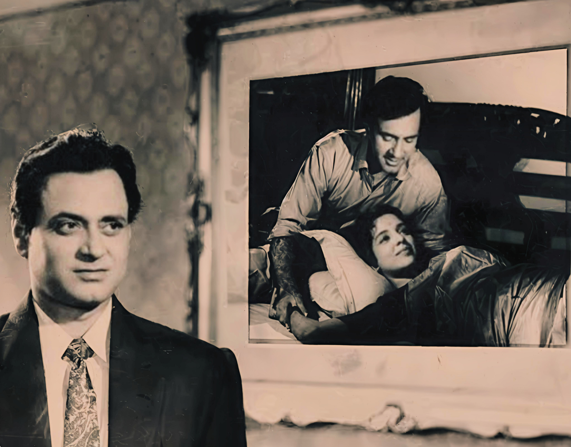 Anuradha film still (Abhi Bhattacharya Leela Naidu Balraj Sahni)