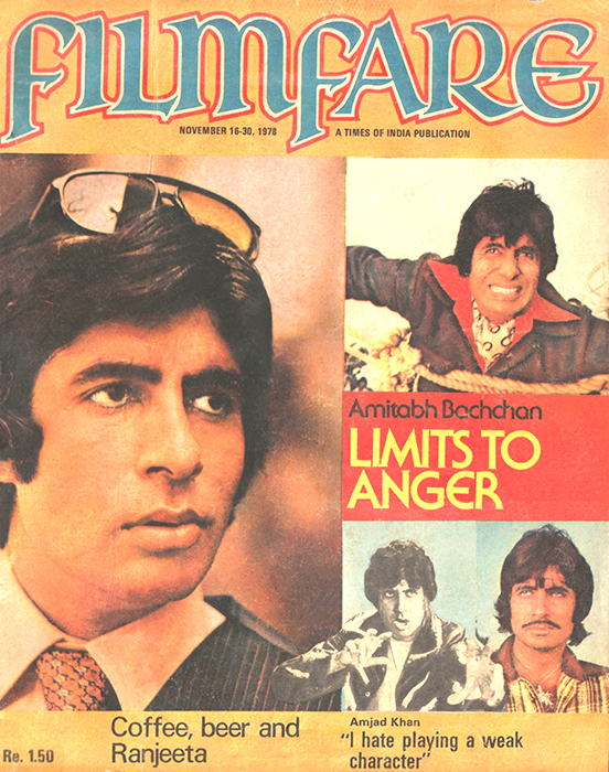 Amitabh Bachchan on Filmfare November 16-30, 1978 cover