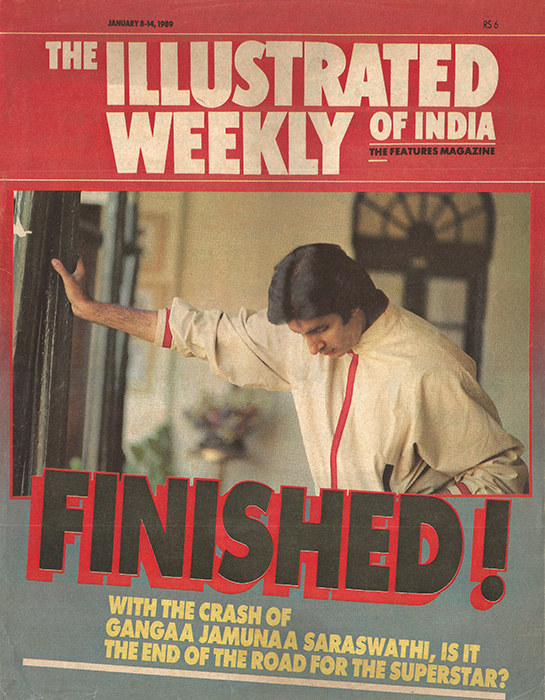 Amitabh Bachchan on Illustrated Weekly January 8-14, 1989 cover