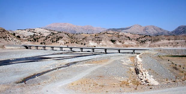 The silence...of the dry river bed at noon