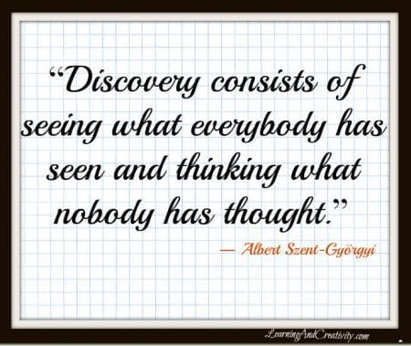 Creativity depends on the flight of imagination