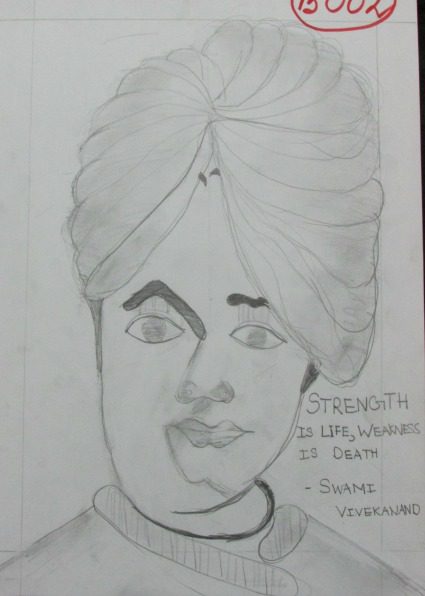 Swami Vivekananda pencil sketch
