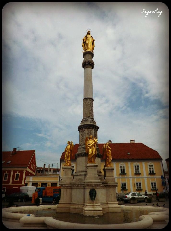 Virgin Mary fountain, Zagreb-Croatia