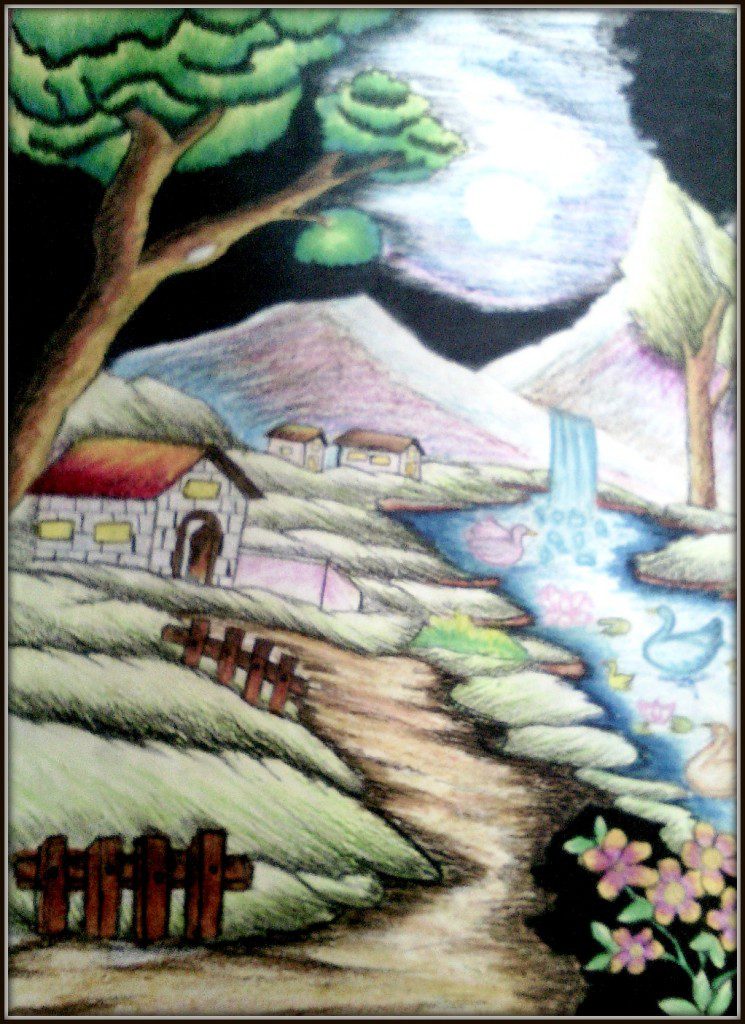 scenery art by kids