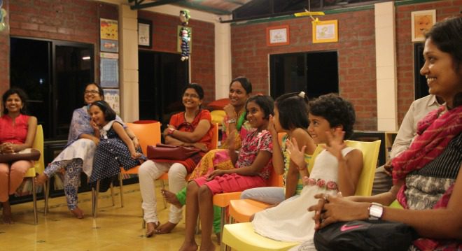 The little ones, who had accompanied their mammas (and in one case their dada), jumped and laughed and squealed and sang
