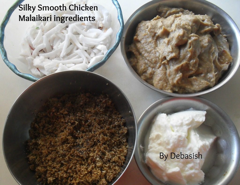Silky Smooth Chicken Malaikari ingredients