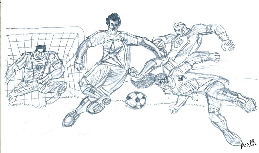 Pencil Sketches Football