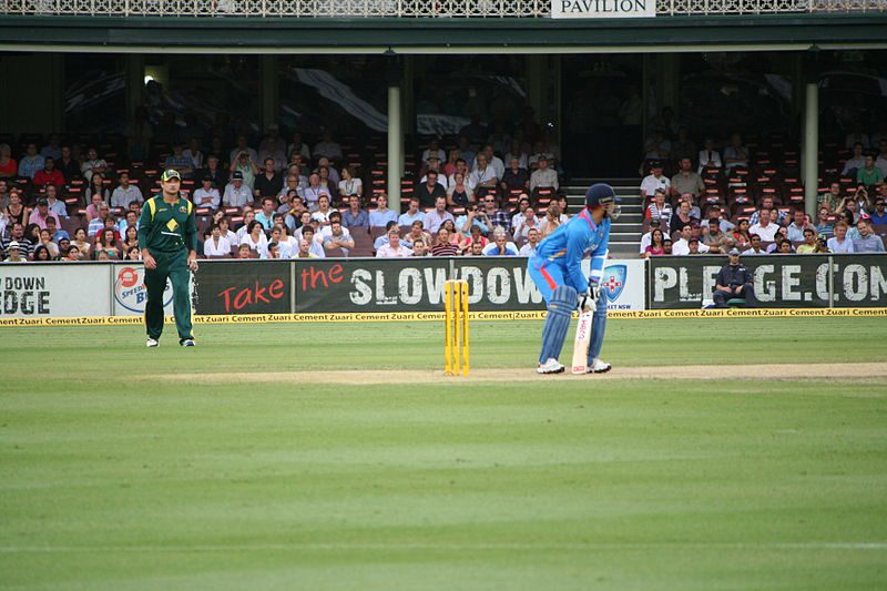 Sehwag in full flow at the Sydney Cricket Ground (Pic: By Vijay Chennupati (Flickr: IMG_2287) [CC BY 2.0]