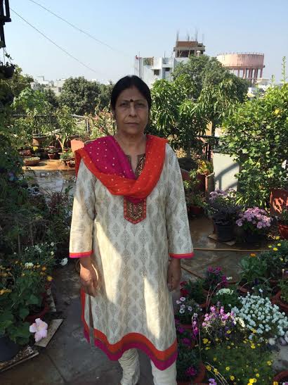 Gunjan Khandelwal in her garden