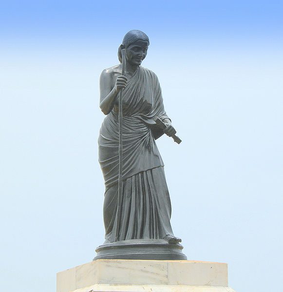 Statue of Avvaiyar on Marina Beach - by Balamurugan Srinivasan[CC BY 2.0], via Wikimedia Commons