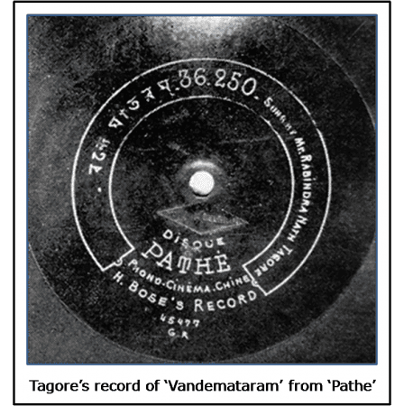 Tagore's record of Vandemataram