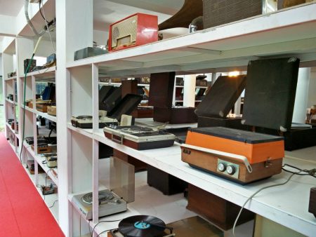record players at Discs and Machines Museum