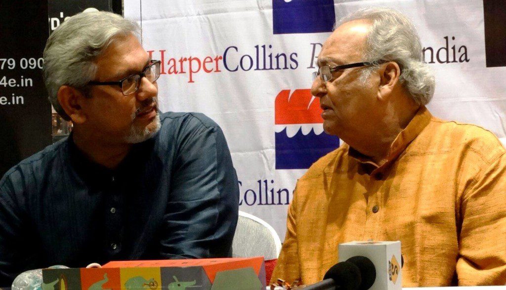 Amitava Nag (L) and Soumitra Chatterjee 