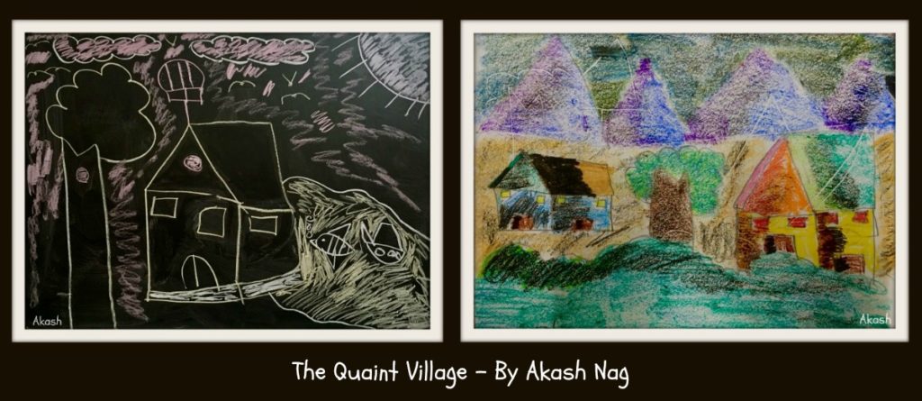 art by kids - pastels and chalk