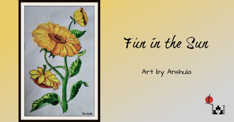 watercolour painting sunflower