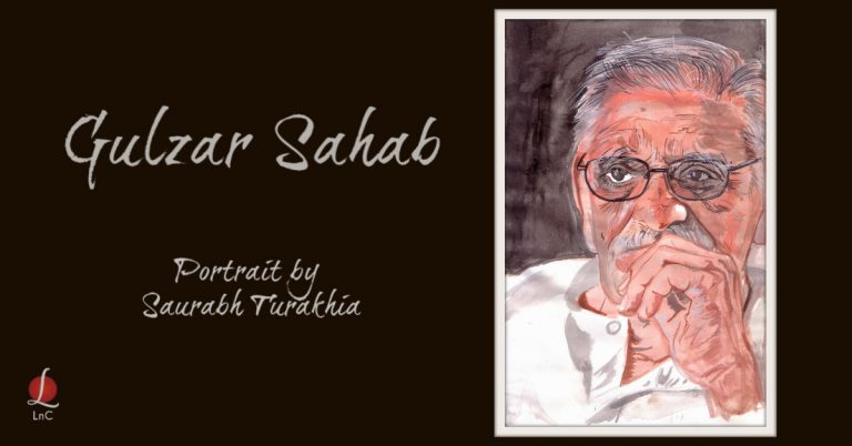 portrait of Gulzar