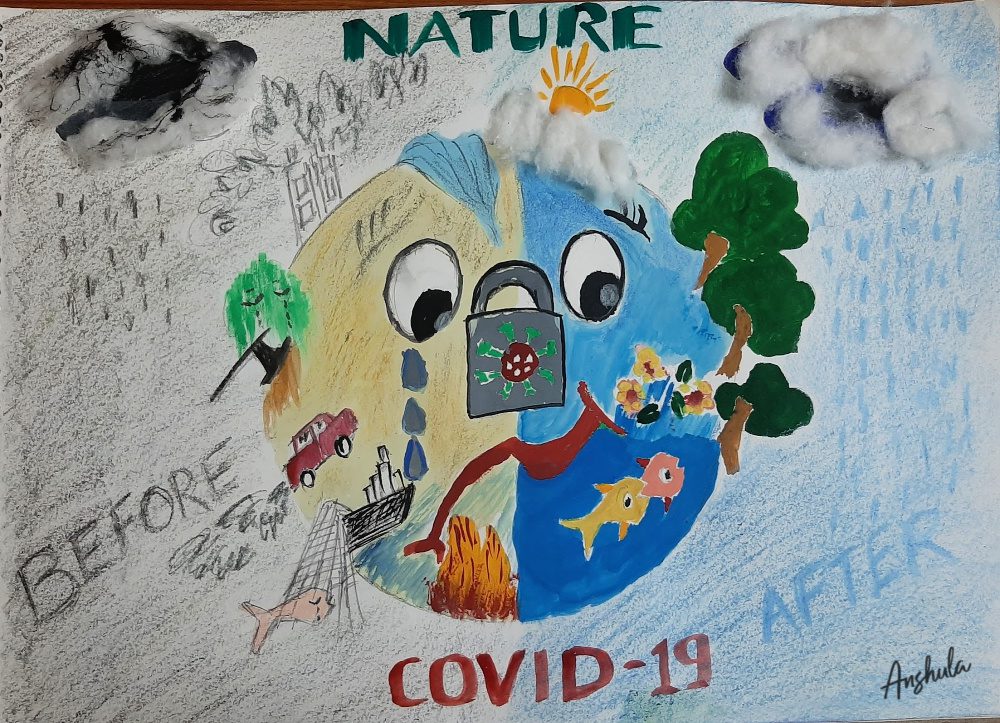 nature before and after lockdown artwork