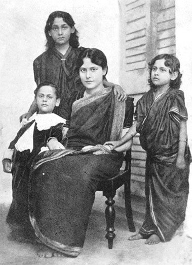 Rabindranath Tagore Son Rathindranath Tagore & Daughters Madhurilata Devi (Bela), Mira Devi, Renuka Devi
