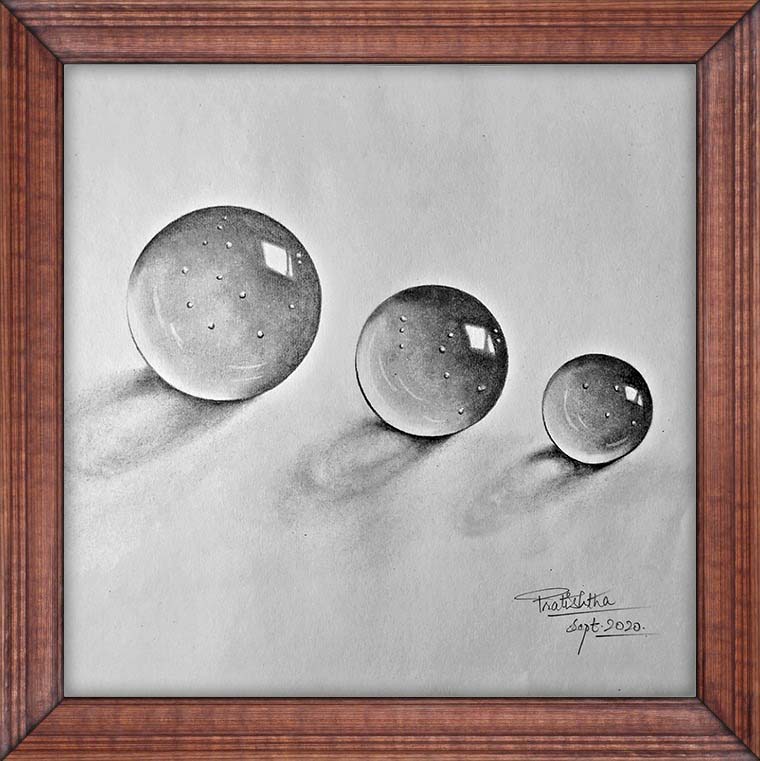 Realistic Sketch of Crystal Balls