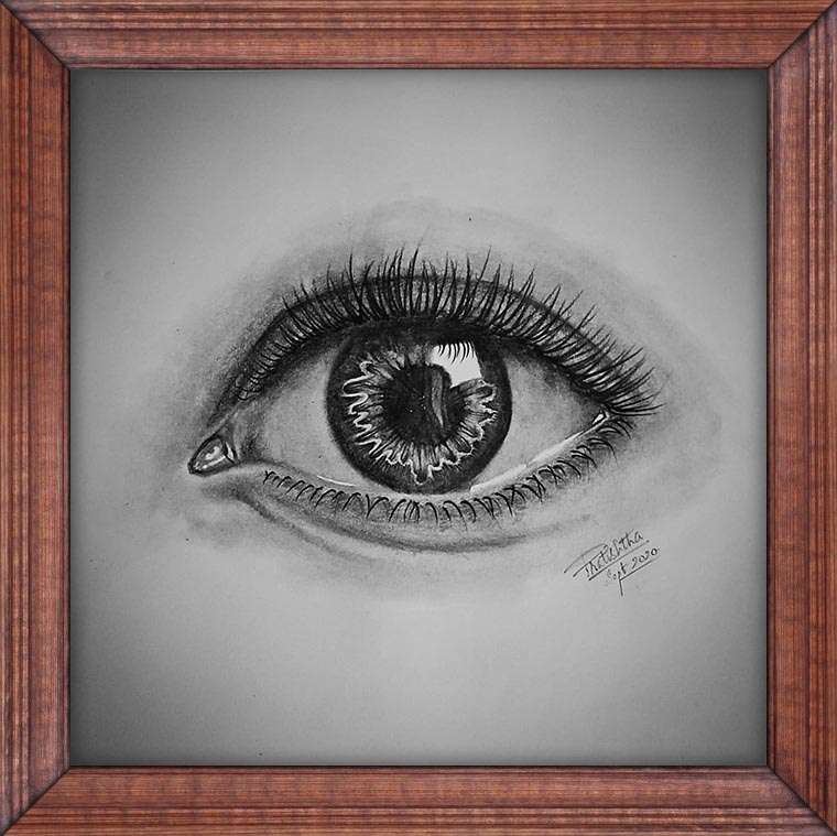 eyes pencil sketch