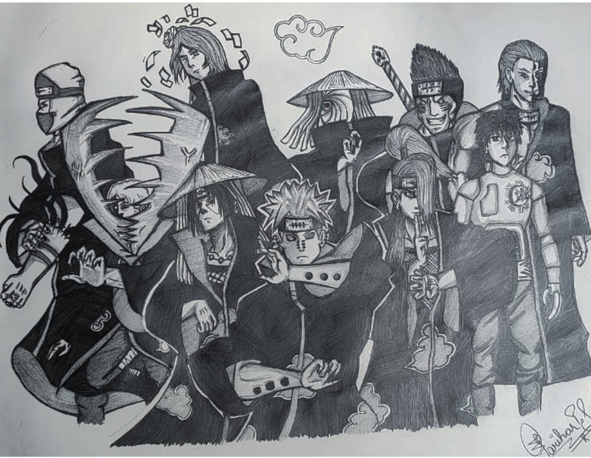 AKATSUKI clan pencil sketch