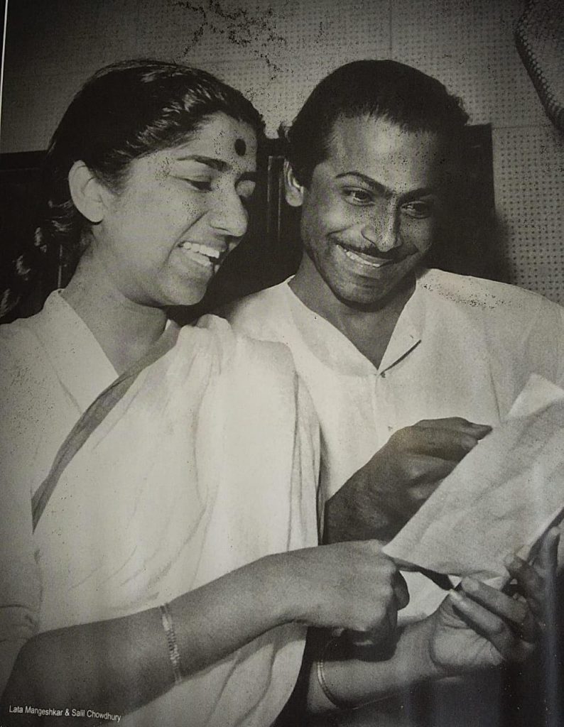 Lata with music composer Salil Chowdhury