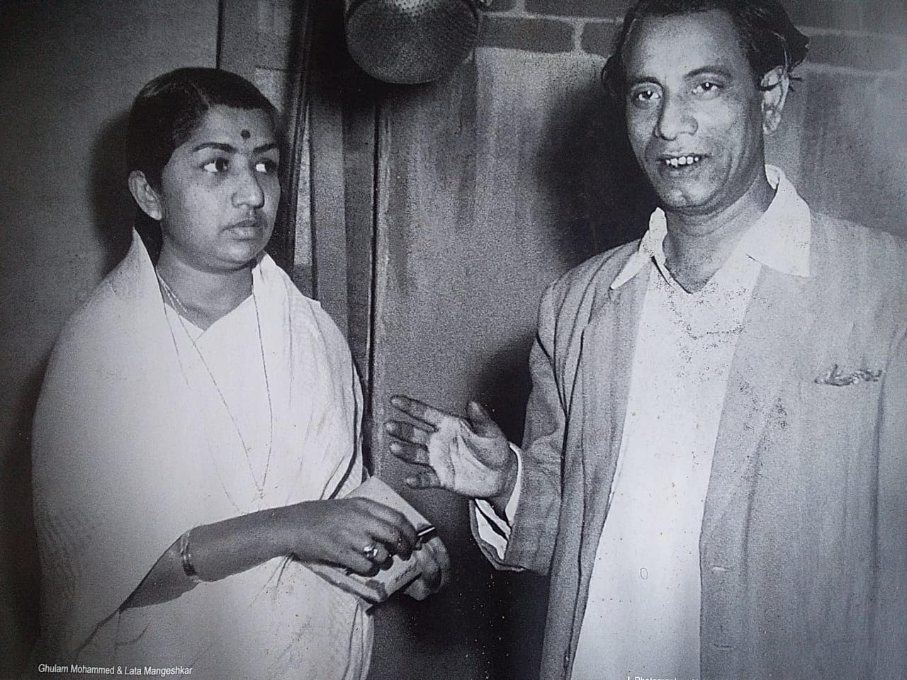 Lata with music composer Ghulam Mohammad