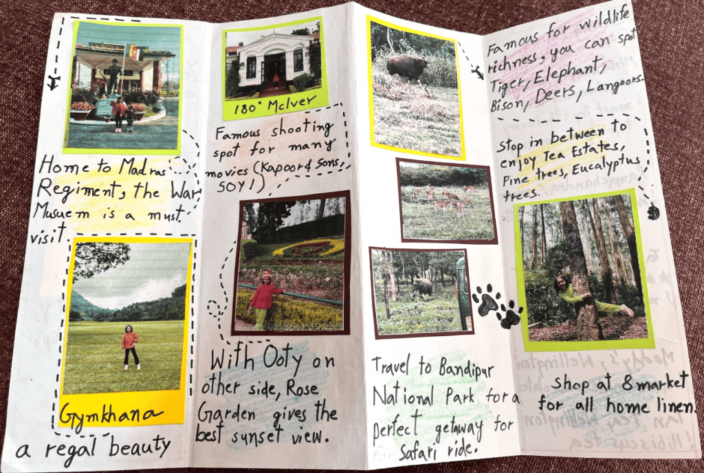 handmade travel brochure nilgiris