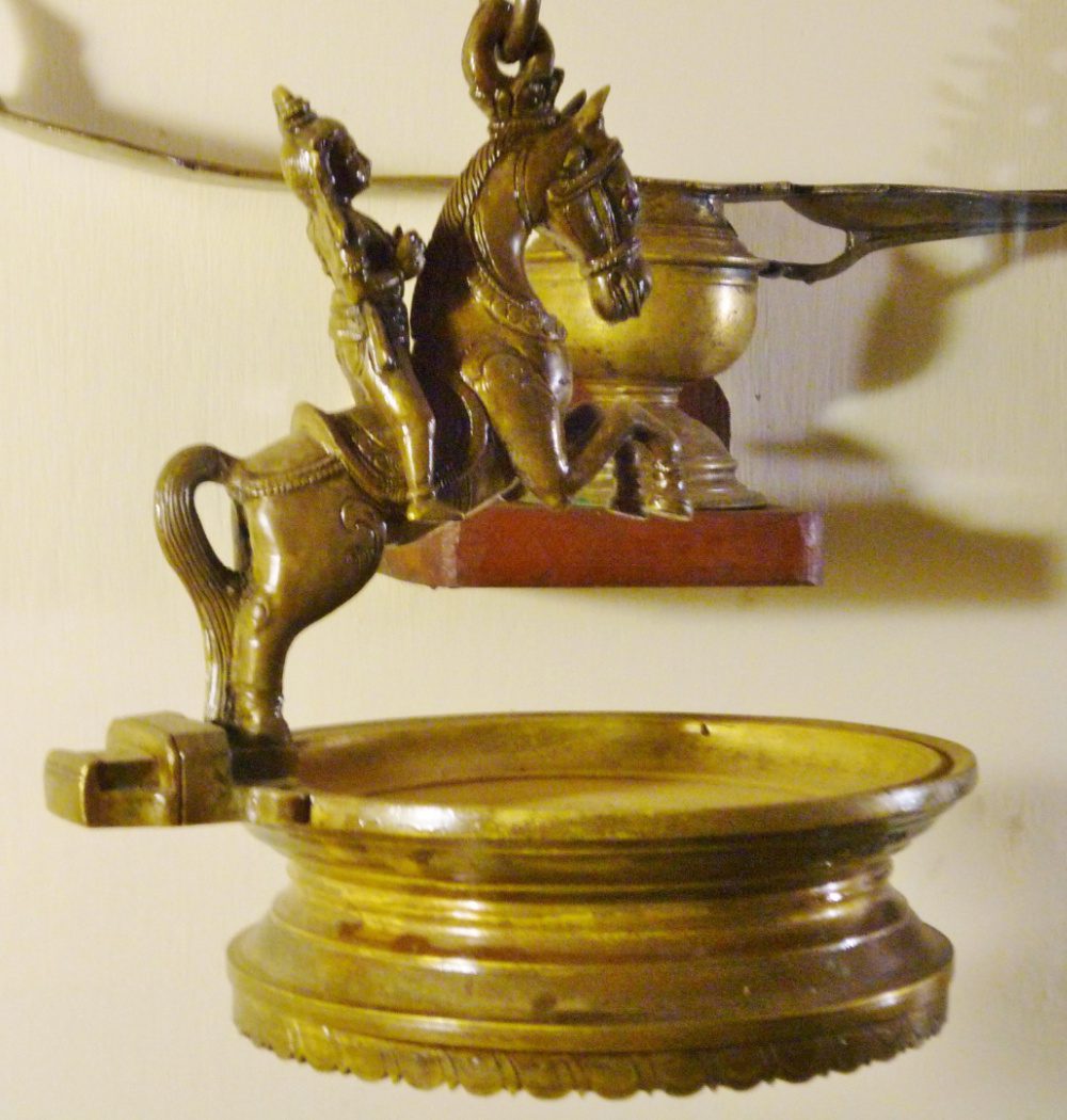 300-year-old brass lamp